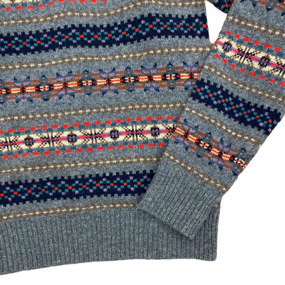 SOLD OUT J. Crew Fair Isle LambsWool Crewneck Sweaters bundle of two sweaters M - Picture 5 of 16